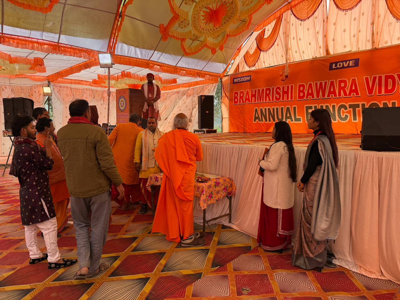 Students participating in a society programme